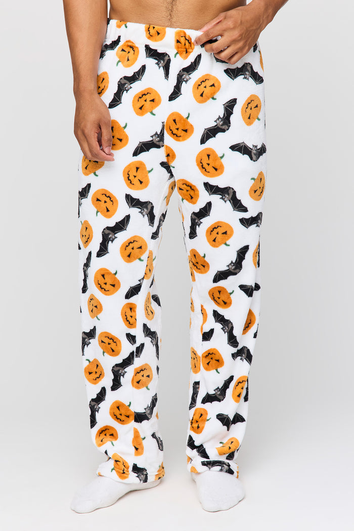 Halloween Print Plush Pajama Pant
