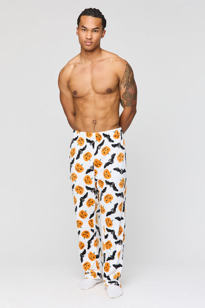 Halloween Print Plush Pajama Pant