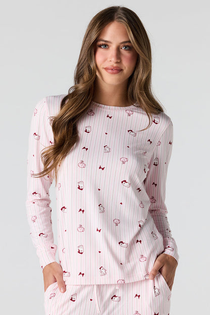 Halloween Printed Top & Pant Pajama Set