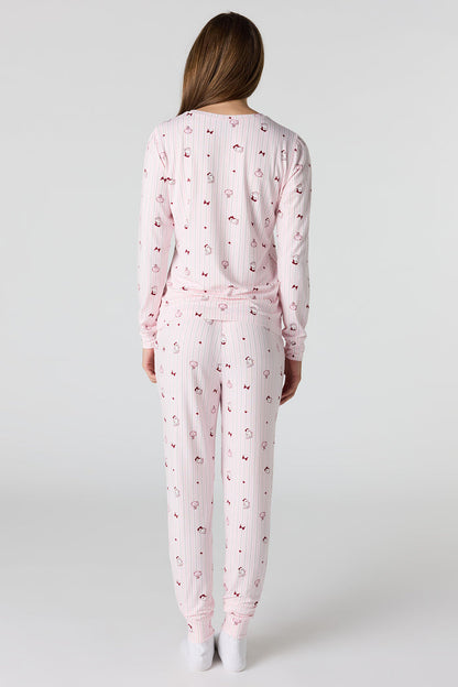 Halloween Printed Top & Pant Pajama Set