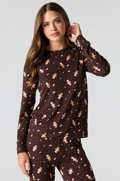 Halloween Printed Top & Pant Pajama Set