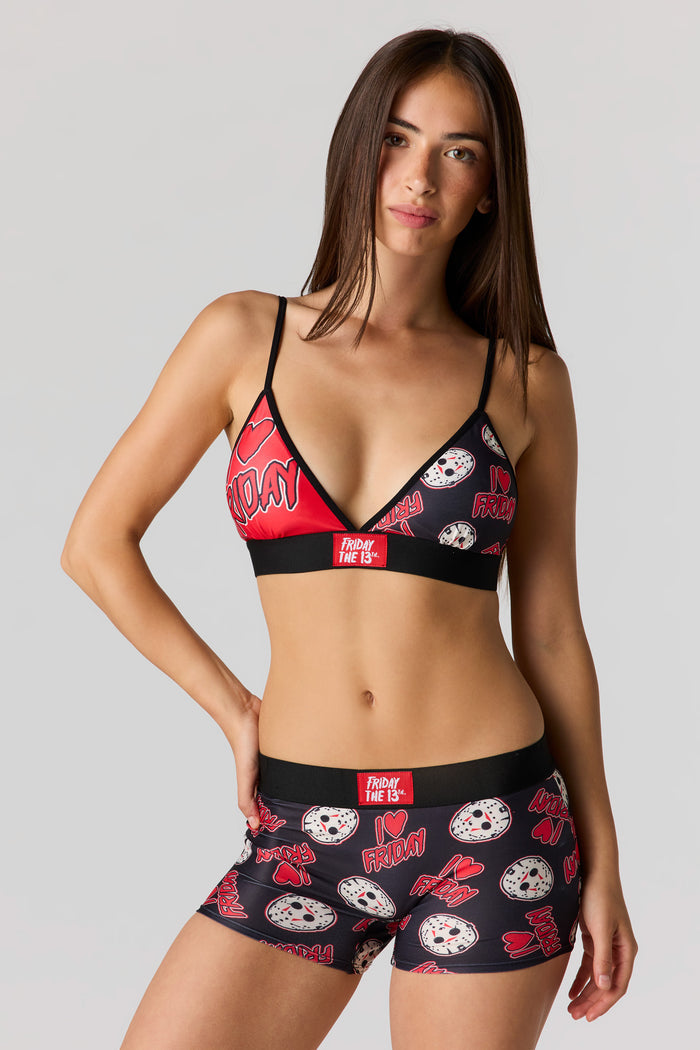 Halloween Triangle Bra & Boy Short Set