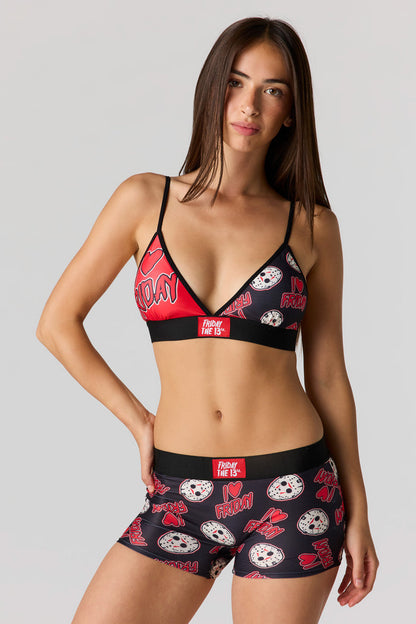 Halloween Triangle Bra & Boy Short Set