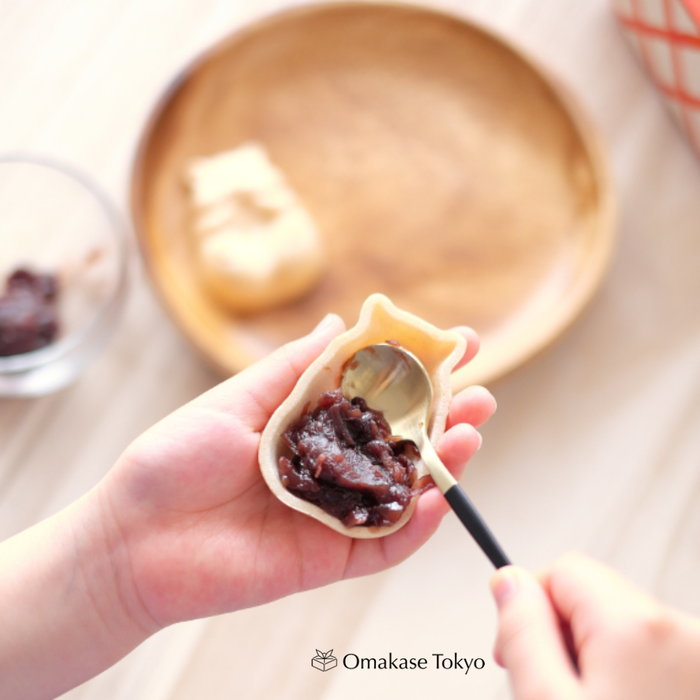 Hamster Monaka Set, 2 Pieces with Red Bean Paste