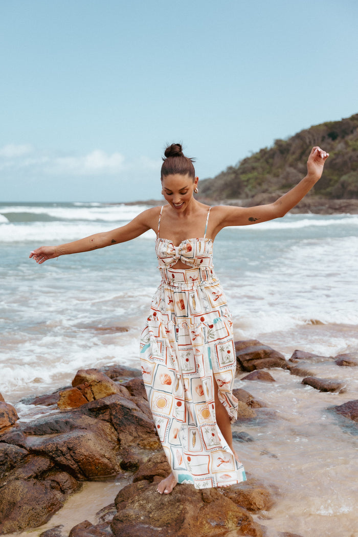Petal and Pup USA DRESSES Hana Maxi Dress - Sardina