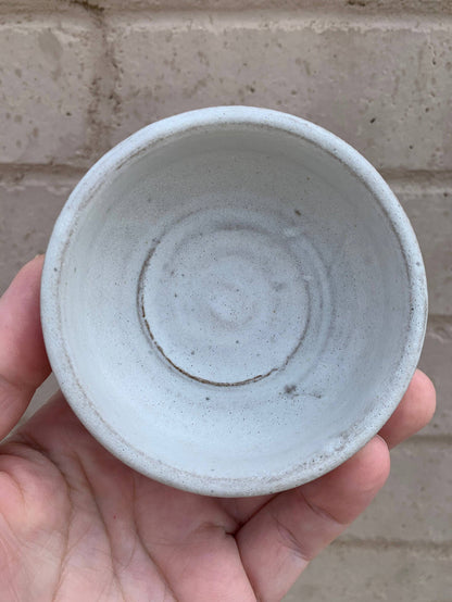 Handmade ceramic shaving bowl with a smooth, glazed surface, designed for traditional wet shaving by The Immaculate Beard.