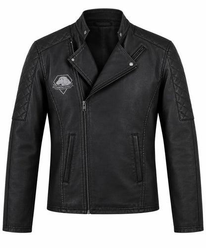 Handmade Cosplay Diamond Dogs Lambskin Leather Jacket | Tactical Biker Style