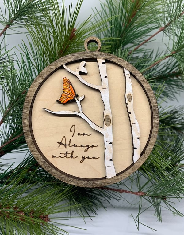 Handmade memorial ornament with Cardinals- We Are Always With You💖