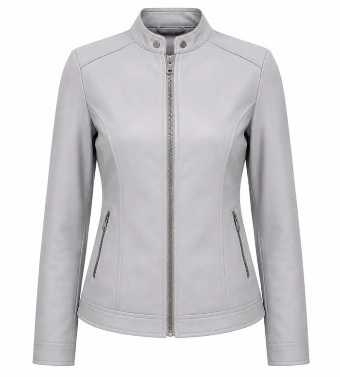 Handmade Women's Genuine Lambskin Leather Jacket | Real Leather Moto Biker Jacket