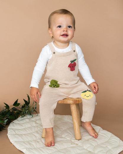 Happy Fruits Embroidered Baby Overall Set (Organic Cotton) - Model