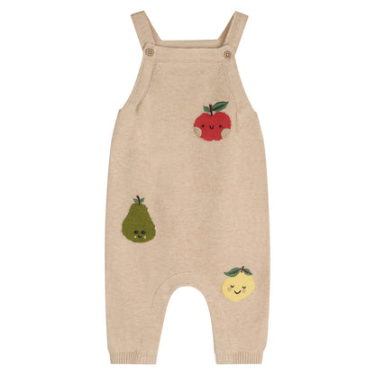Happy Fruits Embroidered Baby Overall Set (Organic Cotton) - Overall Layer