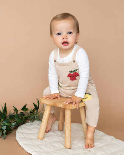 Happy Fruits Embroidered Baby Overall Set (Organic Cotton) - Model