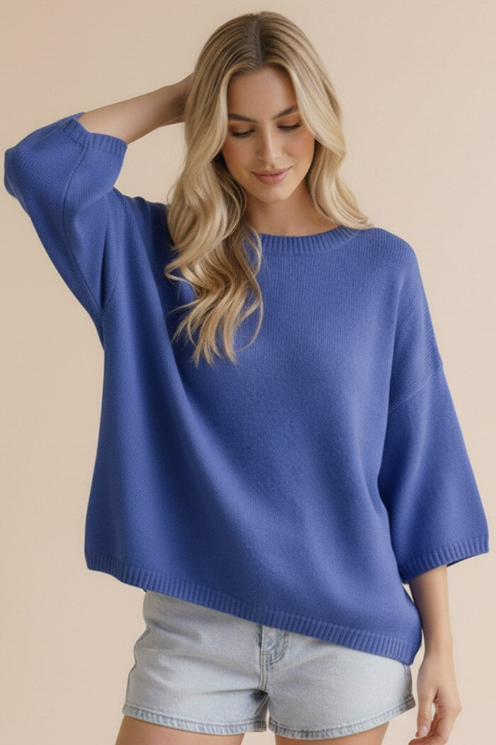 Haptics Crew Neck Sweater Top