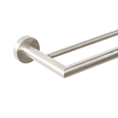 Harper Double Towel Rail 60cm Brushed Nickel