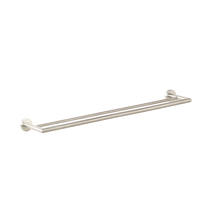 Harper Double Towel Rail 75cm Brushed Nickel