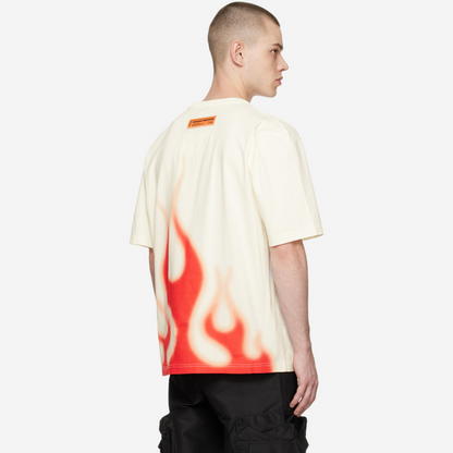 HERON PRESTON LAW FLAMES WHITE T-SHIRT