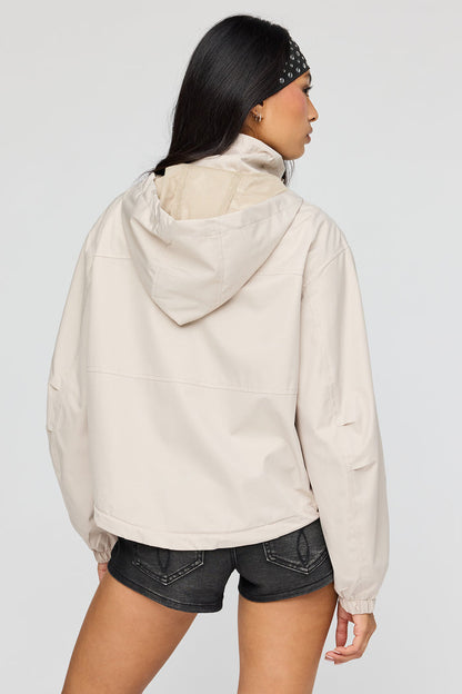 High Neck Hooded Bomber Jacket
