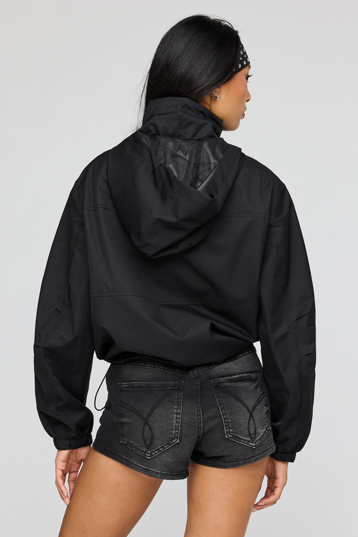 High Neck Hooded Bomber Jacket