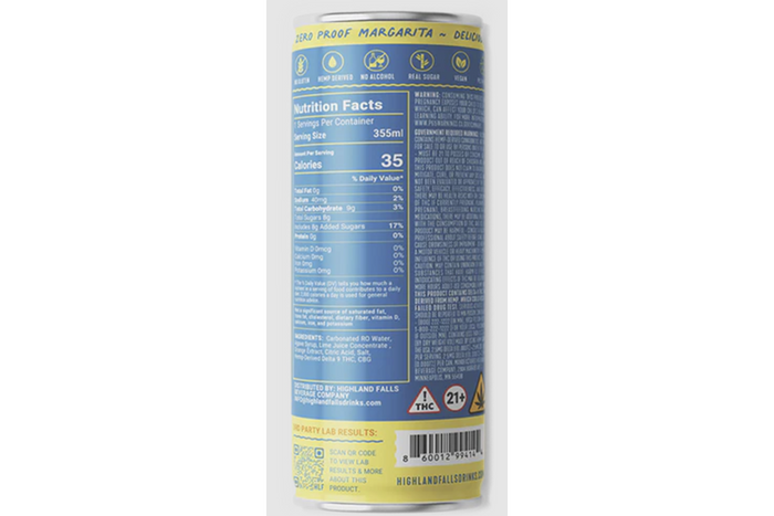 Highland Falls Margarita 2.5 THC - 4pk