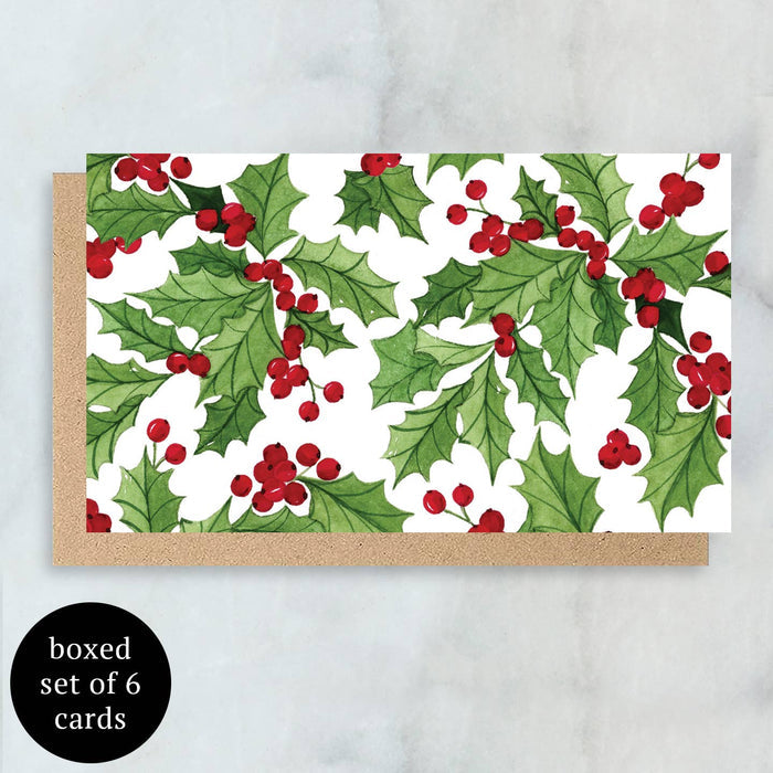 Holly Vines Mini Boxed Notes | Set of 6