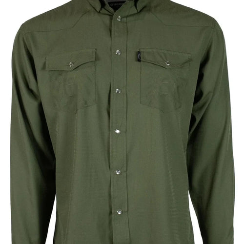 Hooey Men's Sol Olive Western Western Snap Shirt