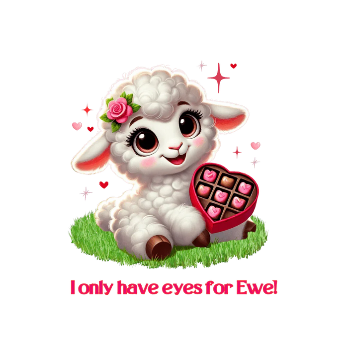 💖 I Only Have Eyes for Ewe! 🐑 Kids Tee ✨ Spread the love this Valentine's Day! - Whippie's