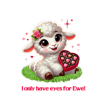 💖 I Only Have Eyes for Ewe! 🐑 Kids Tee ✨ Spread the love this Valentine's Day! - Whippie's