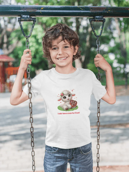 💖 I Only Have Eyes for Ewe! 🐑 Kids Tee ✨ Spread the love this Valentine's Day! - Whippie's