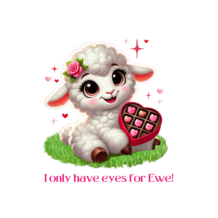 💖 I Only Have Eyes for Ewe! 🐑 Unisex Jersey Tee ✨ Spread the love this Valentine's Day! - Whippie's