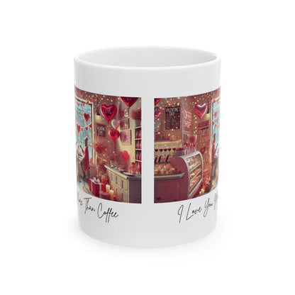 I ❤️ You More Than Coffee ☕💖 Ceramic Mug (11oz, 15oz) ✨ The perfect gift for your coffee-loving Valentine!