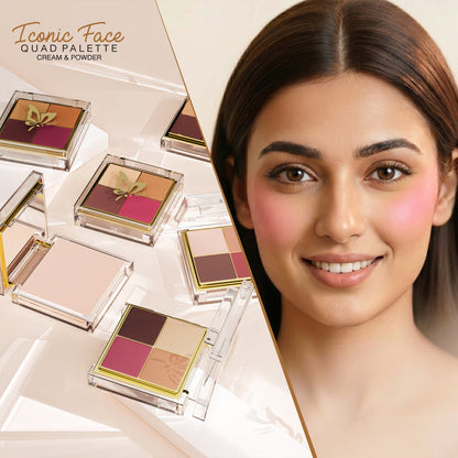 Iconic Face Quad Palette (Cream & Powder)