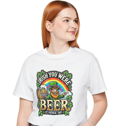 Irish You Were Beer T-Shirt - Cheers to St. Patrick's Day! 🍻🍀 - Whippie's