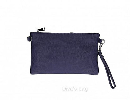 Italian Leather Women's Shoulder Handbag with Wrist Strap - Michelle