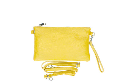 Italian Leather Women's Shoulder Handbag with Wrist Strap - Michelle