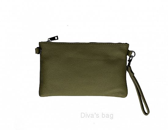 Italian Leather Women's Shoulder Handbag with Wrist Strap - Michelle