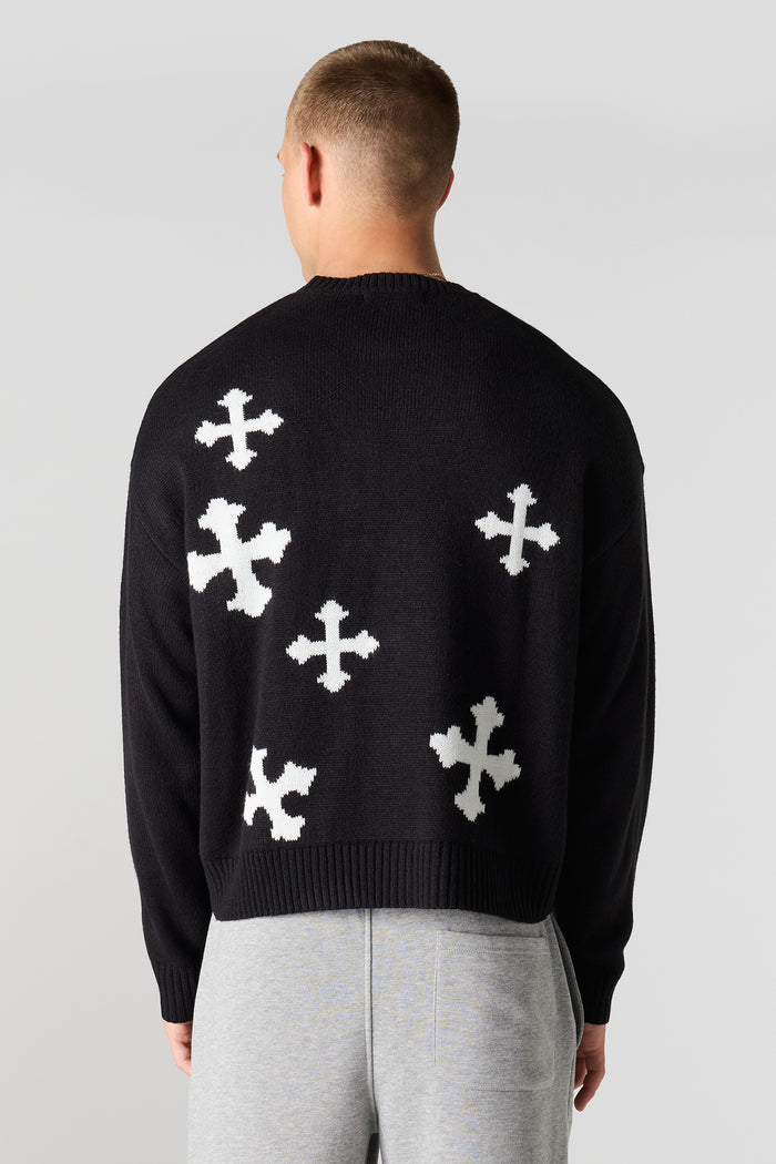 Jacquard Knit Boxy Sweater