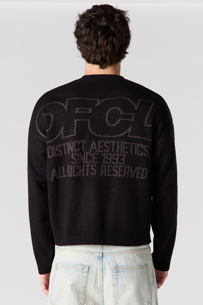 Jacquard Knit Boxy Sweater