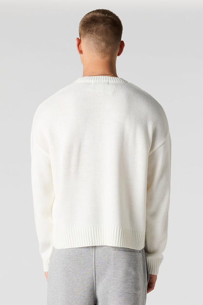 Jacquard Knit Boxy Sweater