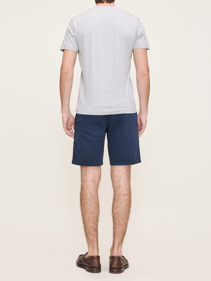 DL1961 men's Jake chino shorts in navy 'Classic Navy', back view on model.