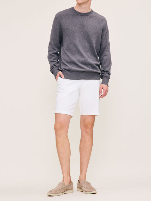 Men's White Twill Shorts