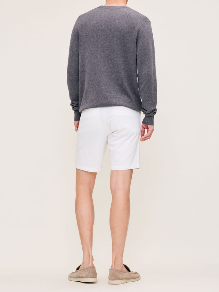 Men's White Twill Shorts