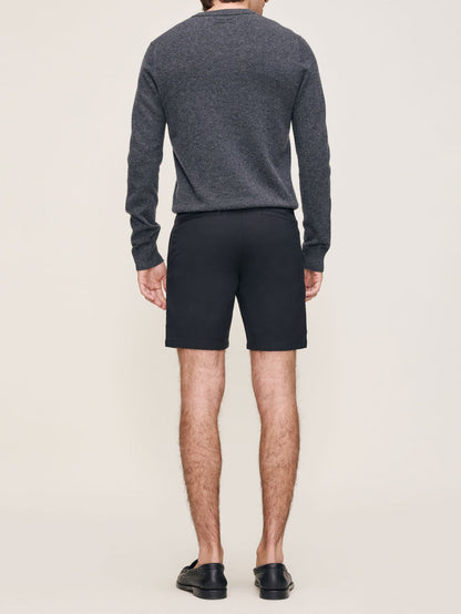 DL1961 men's Jake Dynamic short in black 'Black Onyx', back full view on model.