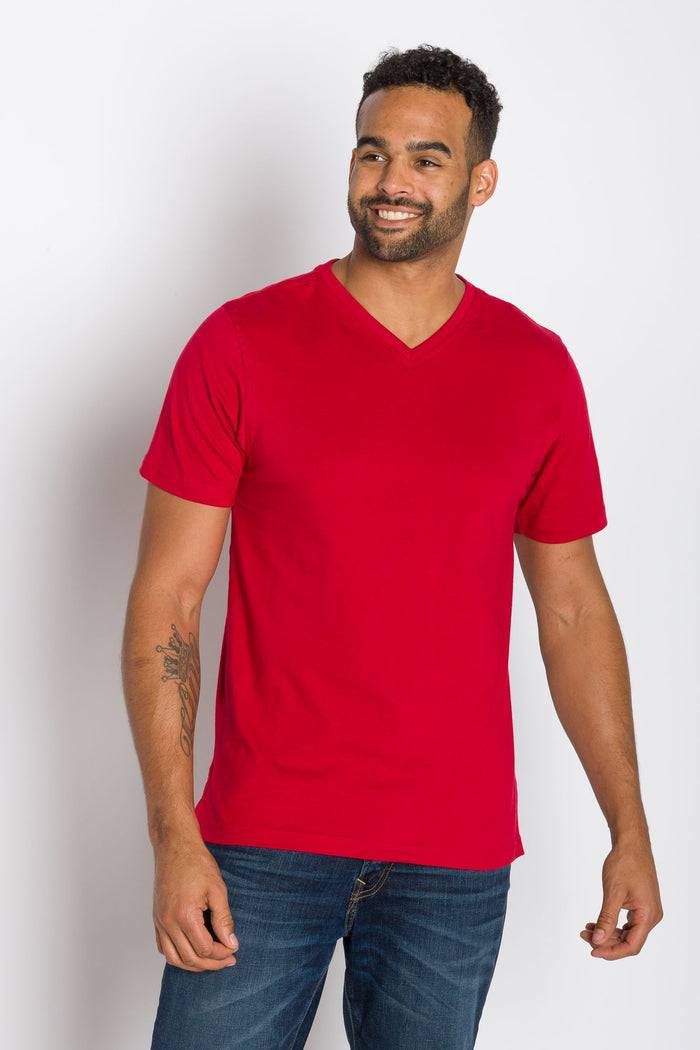 Jamison Heavy Tee | Men's Anti_Stain Short Sleeve V-neck Tee