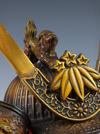 Japanese Samurai Helmet -Leo Deco Yoshitsune Kabuto- middle size