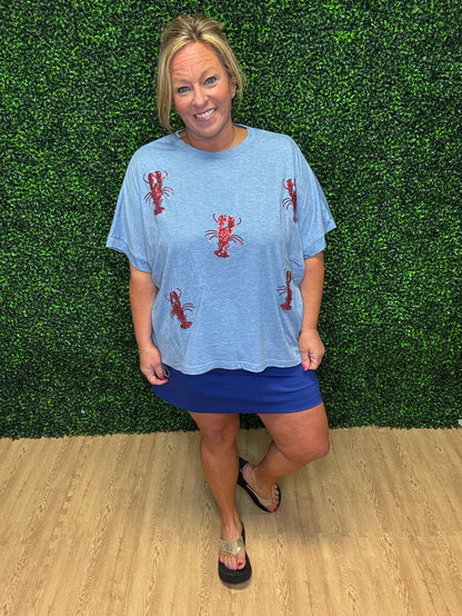 Jess Lea Lobster Shack Sequin Patch Top