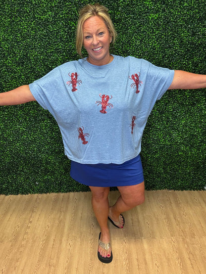 Jess Lea Lobster Shack Sequin Patch Top