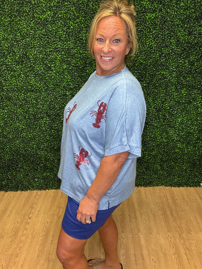Jess Lea Lobster Shack Sequin Patch Top