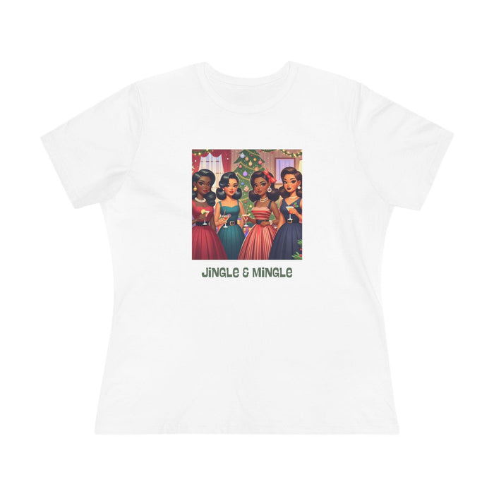 Jingle and Mingle Tee - Holiday Cheer, Please! 🥂🎄 Women's Softstyle Tee - Whippie's