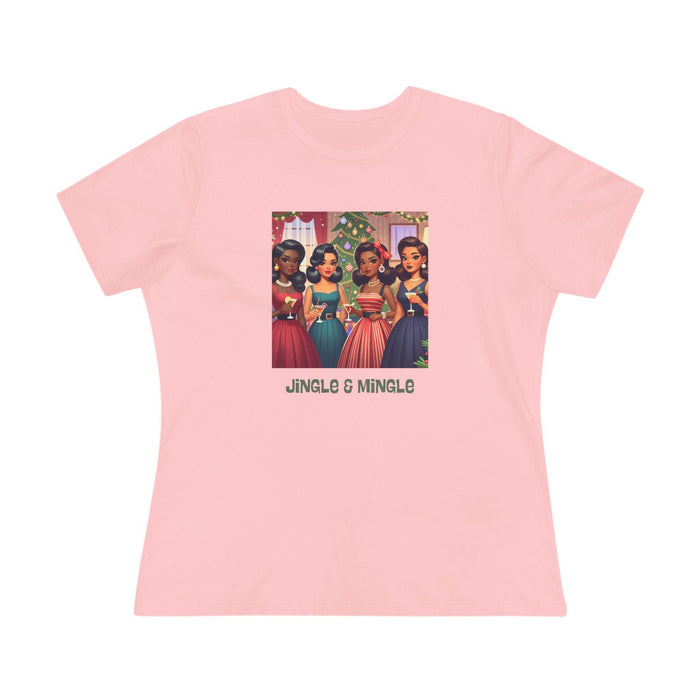 Jingle and Mingle Tee - Holiday Cheer, Please! 🥂🎄 Women's Softstyle Tee - Whippie's