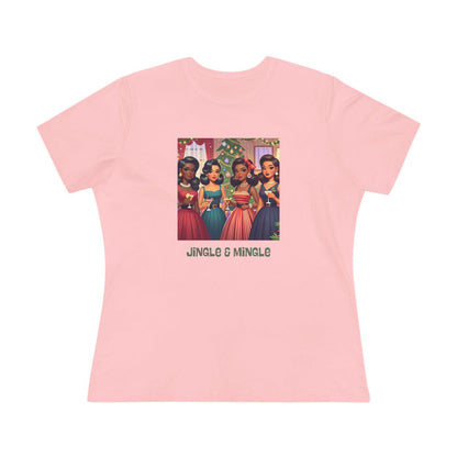 Jingle and Mingle Tee - Holiday Cheer, Please! 🥂🎄 Women's Softstyle Tee - Whippie's